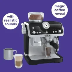 Casdon - Máquina de café Barista DeLonghi Toys com sons e revelação mágica de café, para crianças a partir de 3 anos