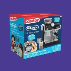 Casdon - Máquina de café Barista DeLonghi Toys com sons e revelação mágica de café, para crianças a partir de 3 anos