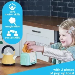 Casdon - Torradeira e chaleira Morphy Richards, brinquedo interativo para crianças de 3 anos