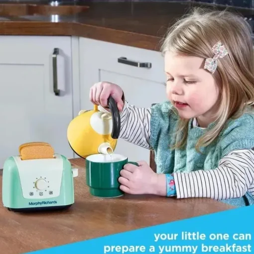 Casdon - Torradeira e chaleira Morphy Richards, brinquedo interativo para crianças de 3 anos
