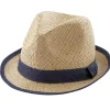 Chapéu Fedora Mud Pie Tan Staw, 2T-5T