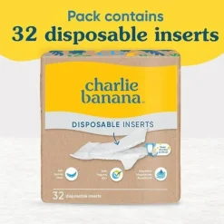 Charlie Banana - 32 inserções de algodão descartáveis