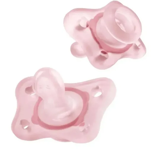 Chicco - 2 Pk Physioforma Silicone Mini Chupeta Ortodôntica Rosa, 0/2M