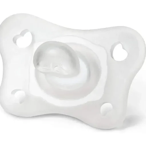 Chicco - 2 Pk Physioforma Silicone Mini Chupeta Ortodôntica Transparente, 0/2M