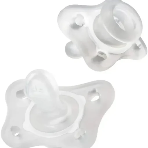 Chicco - 2 Pk Physioforma Silicone Mini Chupeta Ortodôntica Transparente, 0/2M