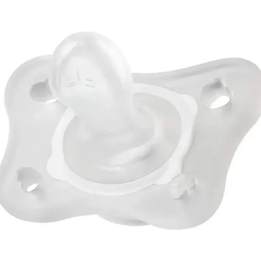 Chicco - 2 Pk Physioforma Silicone Mini Chupeta Ortodôntica Transparente, 0/2M