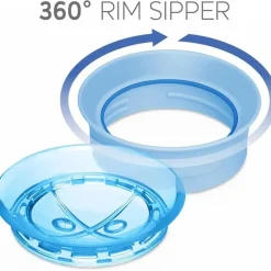 Chicco - 360° Spoutless Rim Trainer Sippy Cup 9M+ | Blue