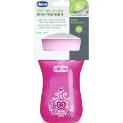 Chicco - 360° Spoutless Rim Trainer Sippy Cup 9M+ | Pink