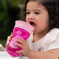 Chicco - 360° Spoutless Rim Trainer Sippy Cup 9M+ | Pink