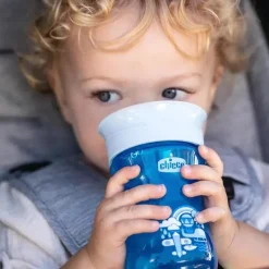 Chicco - 360° Spoutless Rim Trainer Sippy Cup 9M+ | Blue