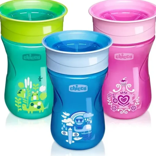 Chicco - 360° Spoutless Rim Trainer Sippy Cup 9M+ | Pink