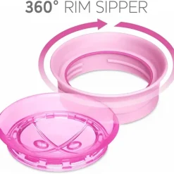 Chicco - 360° Spoutless Rim Trainer Sippy Cup 9M+ | Pink