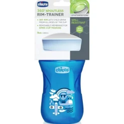 Chicco - 360° Spoutless Rim Trainer Sippy Cup 9M+ | Blue