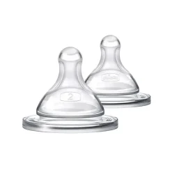 Chicco - Biberão Duo 2Pk Duo Estágio 2 Fluxo Médio, 3M+