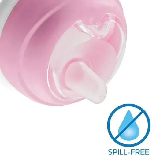 Chicco - Bico de Silicone Transição Sippy Cup 7 Oz Rosa 4M+