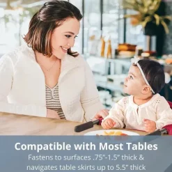 Chicco - Caddy Hook-On Chair, Cadeira alta portátil para bebés e crianças pequenas Preto