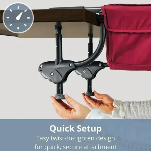 Chicco - Caddy Hook-On Chair, Cadeira alta portátil para bebés e crianças pequenas Preto