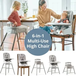 Chicco - Cadeira alta multiuso Stack Hi-Lo 6 em 1 areia