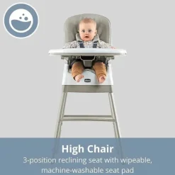 Chicco - Cadeira alta multiuso Stack Hi-Lo 6 em 1 areia