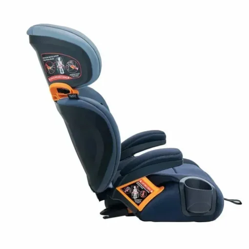 Chicco - Cadeira auto elevatória Kidfit ClearTex Plus com encosto alto, azul marinho