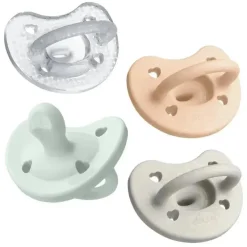 Chicco - Chupeta de silicone PhysioForma Luxe para bebês de 0 a 6 meses, multicolorida 4 unidades
