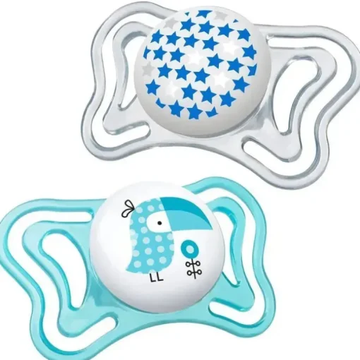 Chicco - Chupeta Ortodôntica 2 Pk Physioforma Light Day &amp; Night Teal, 0/6M