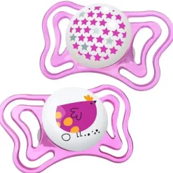 Chicco - Chupeta Ortodôntica 2 Pk Physioforma Light Day &amp; Night Rosa, 16/24M