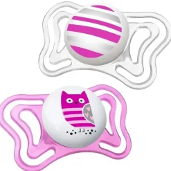 Chicco - Chupeta Ortodôntica 2 Pk Physioforma Light Day &amp; Night Rosa, 6/16M