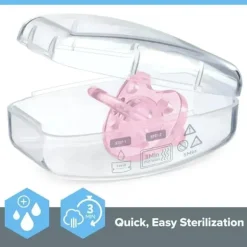 Chicco - Chupeta ortodôntica de silicone de peça única PhysioForma®, 0-6m, rosa claro, pacote com 4