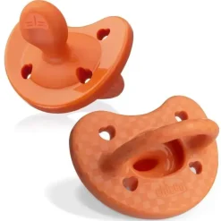 Chicco - Chupeta PhysioForma Luxe Silicone One Piece para Bebés dos 16 aos 24 meses 2 unidadesTerracota