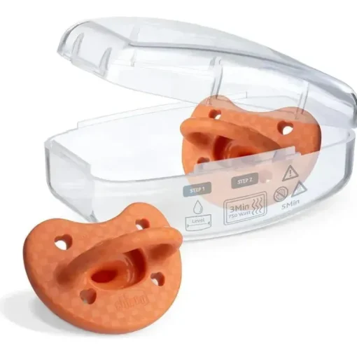 Chicco - Chupeta PhysioForma Luxe Silicone One Piece para Bebés dos 16 aos 24 meses 2 unidadesTerracota