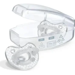 Chicco - Chupeta PhysioForma Luxe Silicone One Piece para Bebés dos 16 aos 24 meses 2 unidades Cristal Transparente