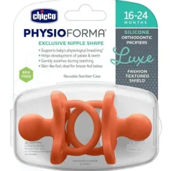 Chicco - Chupeta PhysioForma Luxe Silicone One Piece para Bebés dos 16 aos 24 meses 2 unidadesTerracota