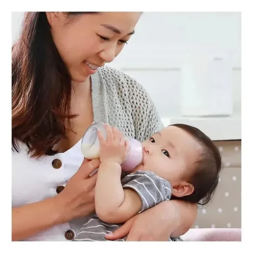 Chicco - Conjunto de mamadeira Duo para recém-nascidos, rosa
