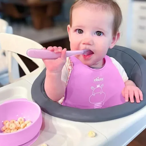 Chicco - Easy Start Silicone Feeding Gift Set 6M+ | Pink