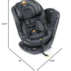 Chicco - Fit360 Cleartex Rotating Convertible Car Seat, Slate