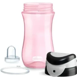 Chicco - Garrafa de água de borda aberta My Tumbler com bico de fluxo livre, rosa, 2+ anos, 12 onças