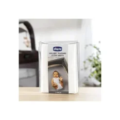 Chicco 2 pacotes de lençóis de ninar de ninar, brancos