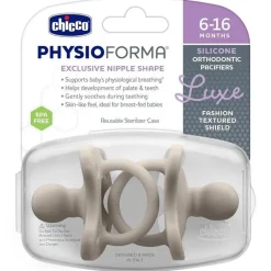 Chicco - Physioforma Luxe Pacifier 6-16M, Grey