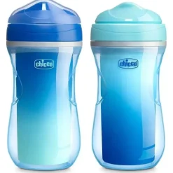 Chicco - 2Pk Isolado Rim Spout Trainer Sippy Cup 9 Oz. Ombré azul/petróleo