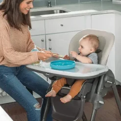 Chicco - Polly Cadeira Dobrável Economizador de Espaço, Taupe
