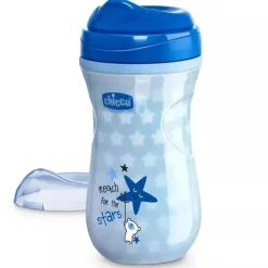 Chicco Brilho no Escuro Aro Isolado Copo Trainer 9 Oz, Azul, 12M+ Azul