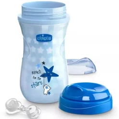 Chicco Brilho no Escuro Aro Isolado Copo Trainer 9 Oz, Azul, 12M+ Azul