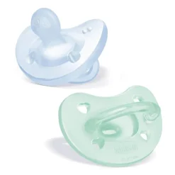 Chicco Feeding - Physioforma Orthodontic Silicone Pacifier Light Blue/Green 0-6M, 2Pk