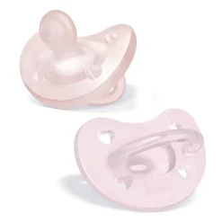 Chicco Feeding - Physioforma Orthodontic Silicone Pacifier Soft Pink 0-6M, 2Pk