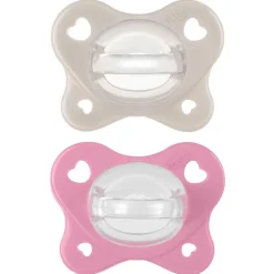 Chicco Feeding - Physioforma Dual Soft Pacifier Grey/Dusty Rose 6-16M, 2Pk