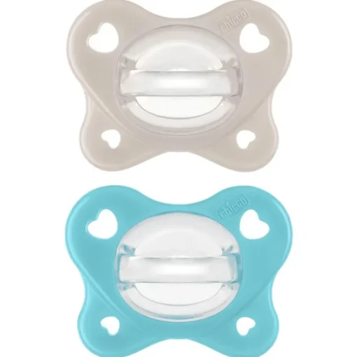 Chicco Feeding - Physioforma Dual Soft Pacifier Grey/Ultramarine 6-16M, 2Pk