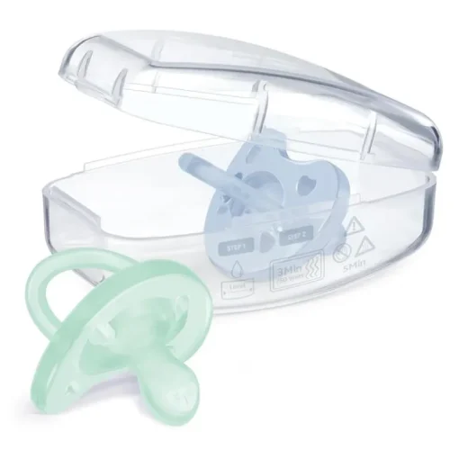 Chicco Feeding - Physioforma Orthodontic Silicone Pacifier Light Blue/Green 0-6M, 2Pk