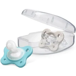 Chicco Feeding - Physioforma Dual Soft Pacifier Grey/Ultramarine 6-16M, 2Pk