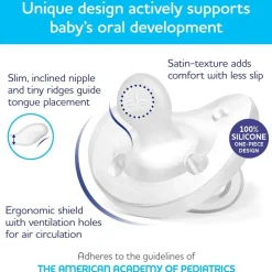 Chicco Feeding - Physioforma Orthodontic Silicone Pacifier Dark Pink 16-24M, 2Pk